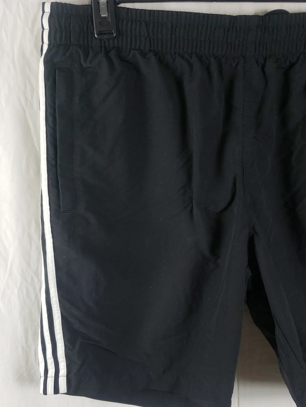 Adidas Men's 2XL Black 3 Stripes Swim Shorts